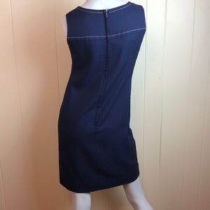 Vintage Dresses - Vintage 60s/70s Navy A Line Mod Shift Dress Vintage Dresses - Vintage 60s/70s Navy A Line Mod Shift Dress